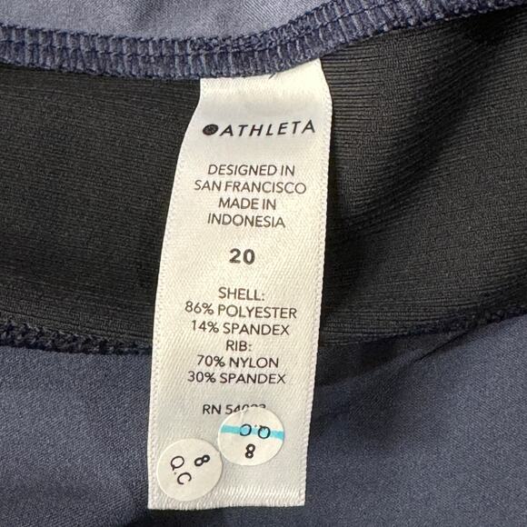 Athleta SZ 20 Brooklyn Printed Shorts Zip Pocket Elastic Waist Quick Dry Stretch - Picture 5 of 6
